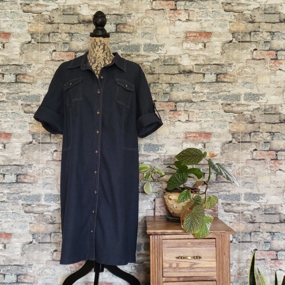 Lane Bryant Dresses & Skirts - Lane Bryant Dark Chambray Midi Dress Size 22W